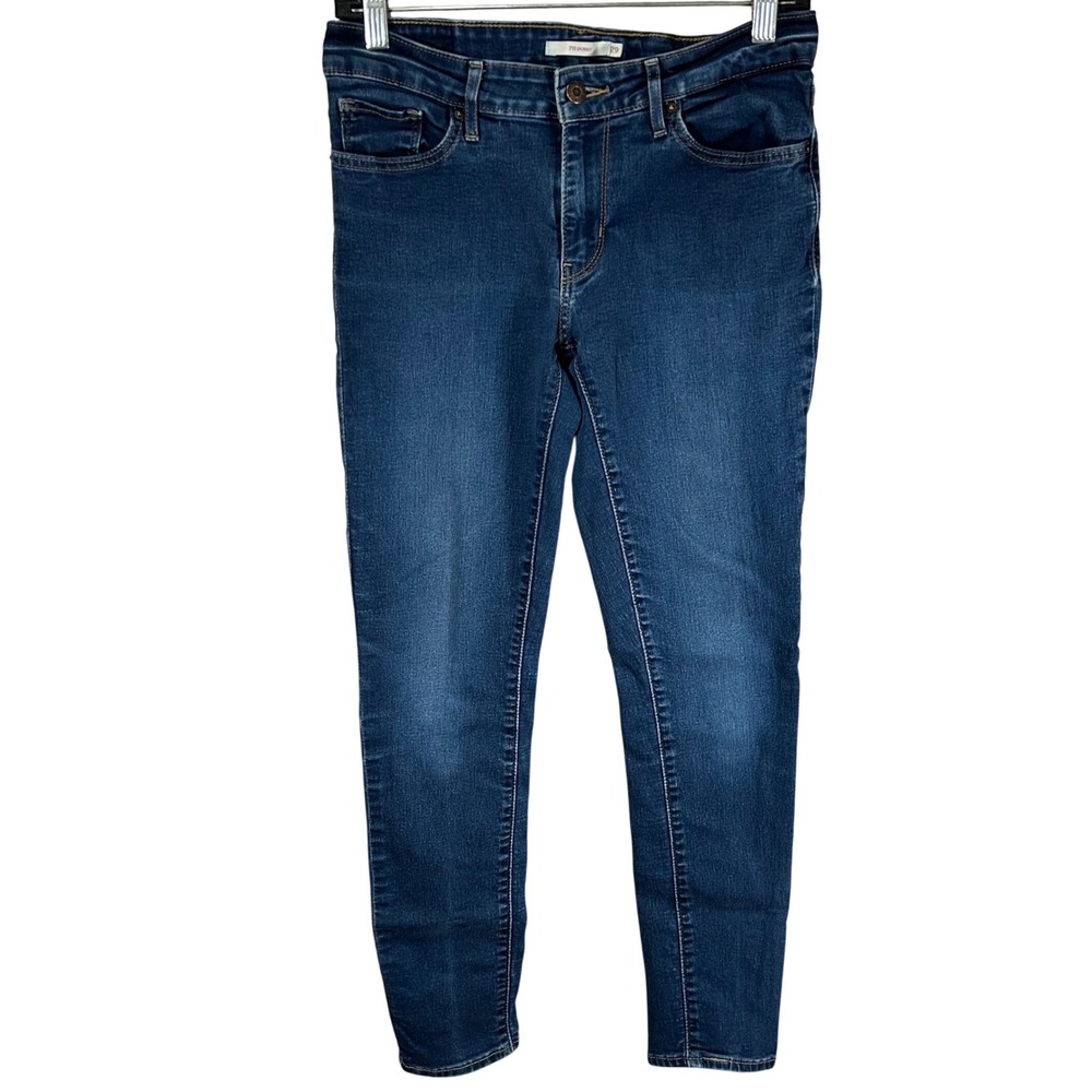 Levis 711 Skinny Jeans Mens 29x30‎ Medium Wash Blue Denim